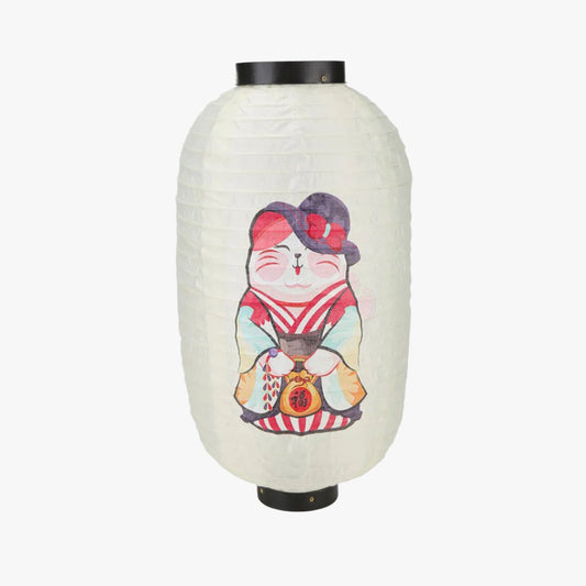 Lanterne Japonaise Maneki Neko en Papier