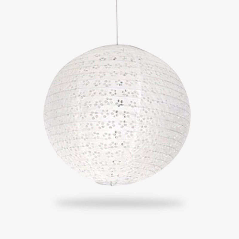 Lanterne Japonaise Blanche Ronde en Papier Washi