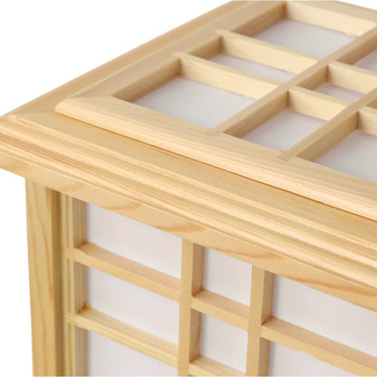 Lampadaire Japonais Shoji en Bois de Bambou