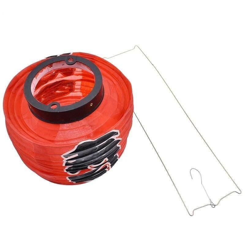 Lanterne Japonaise Rouge à Kanji Noirs