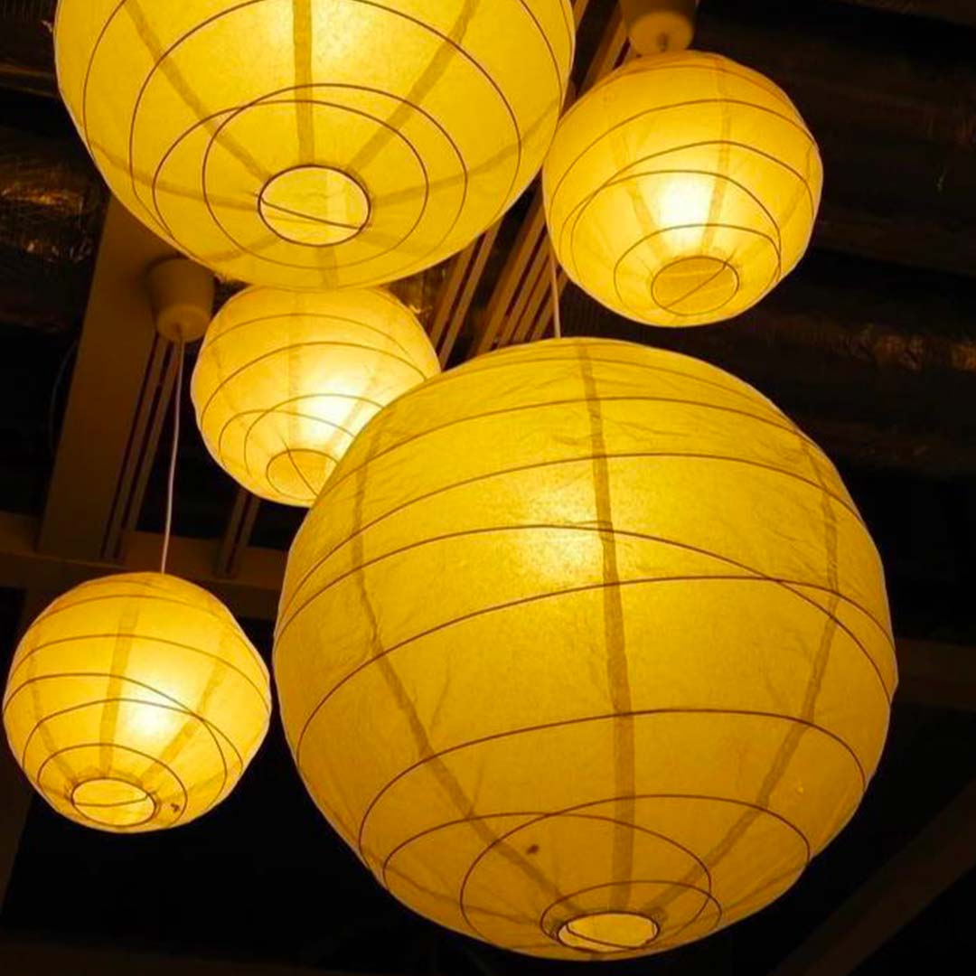 Lanterne Japonaise Blanche Pliable en Papier