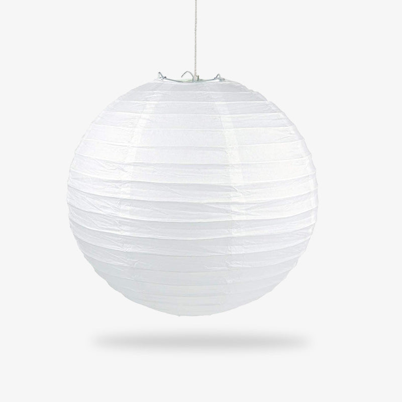 Lanterne Japonaise Blanche Pliable en Papier