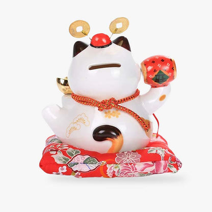 Maneki Neko Tirelire au Maillet de Daikoku