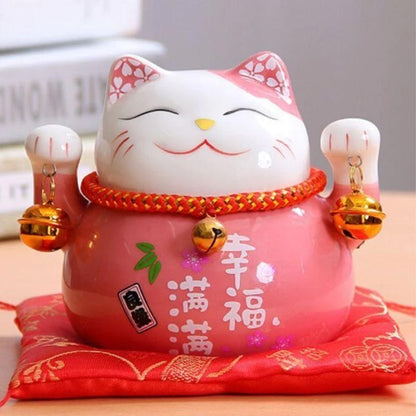 Maneki Neko Tirelire Oreilles Sakura 11 cm