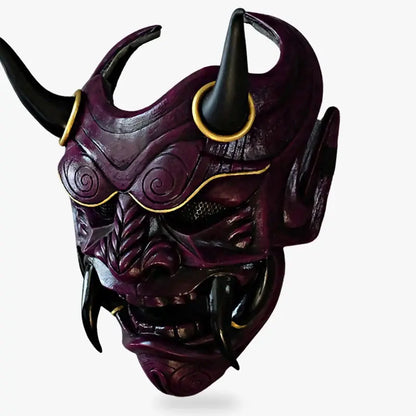 Masque Japonais Démon Intégral à Cornes