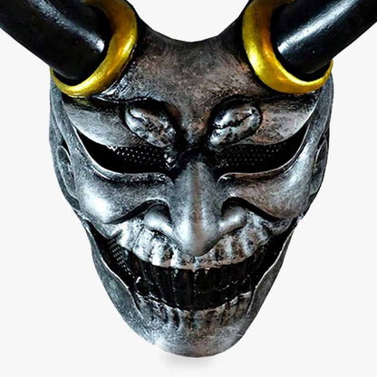 Masque Japonais Démon Oni Crocs et Deux Cornes
