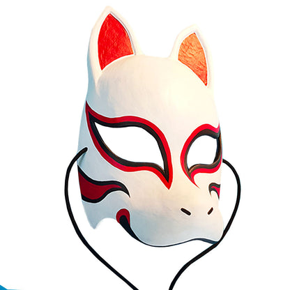 Masque Kitsune Fait Main Façon Shinobi