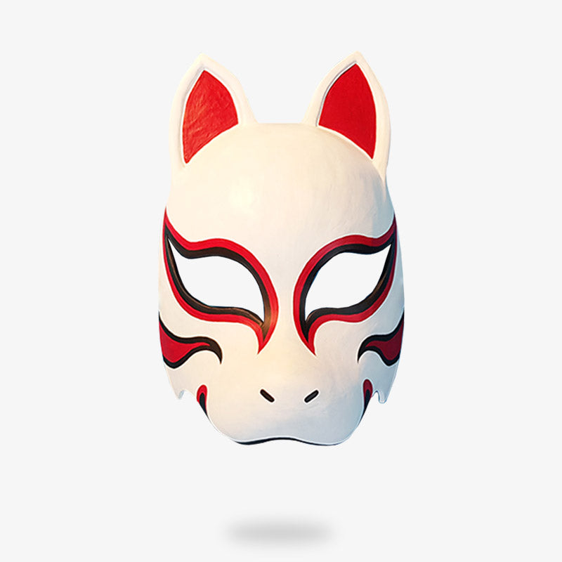 Masque Kitsune Fait Main Façon Shinobi