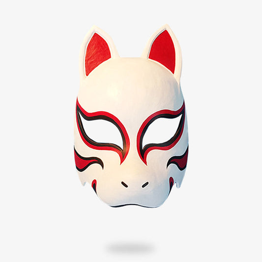 Masque Kitsune Fait Main Façon Shinobi