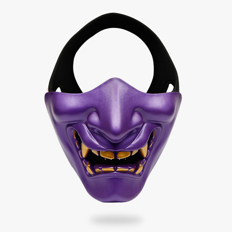 Masque Japonais Ninja Violet en Résine