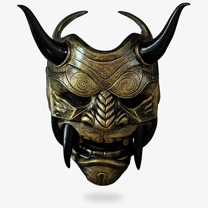 Masque Oni Démon au Visage Grimaçant