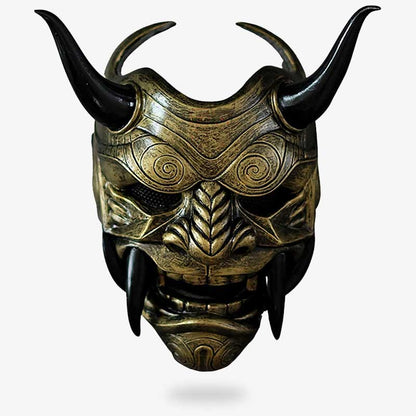 Masque Oni Démon au Visage Grimaçant
