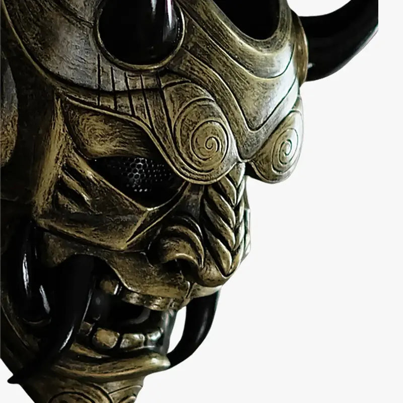 Masque Oni Démon au Visage Grimaçant