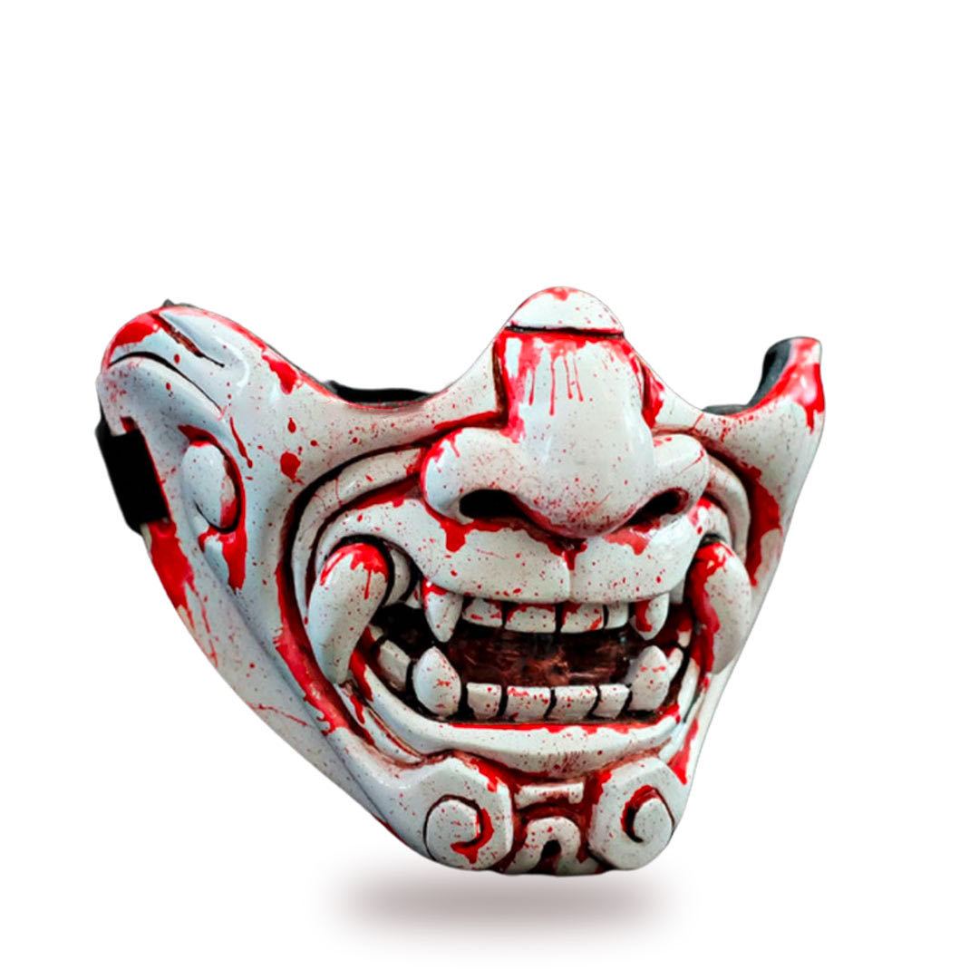 Masque Samouraï Sang Oni Demi-Masque Mempo