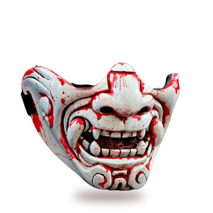 Masque Samouraï Sang Oni Demi-Masque Mempo