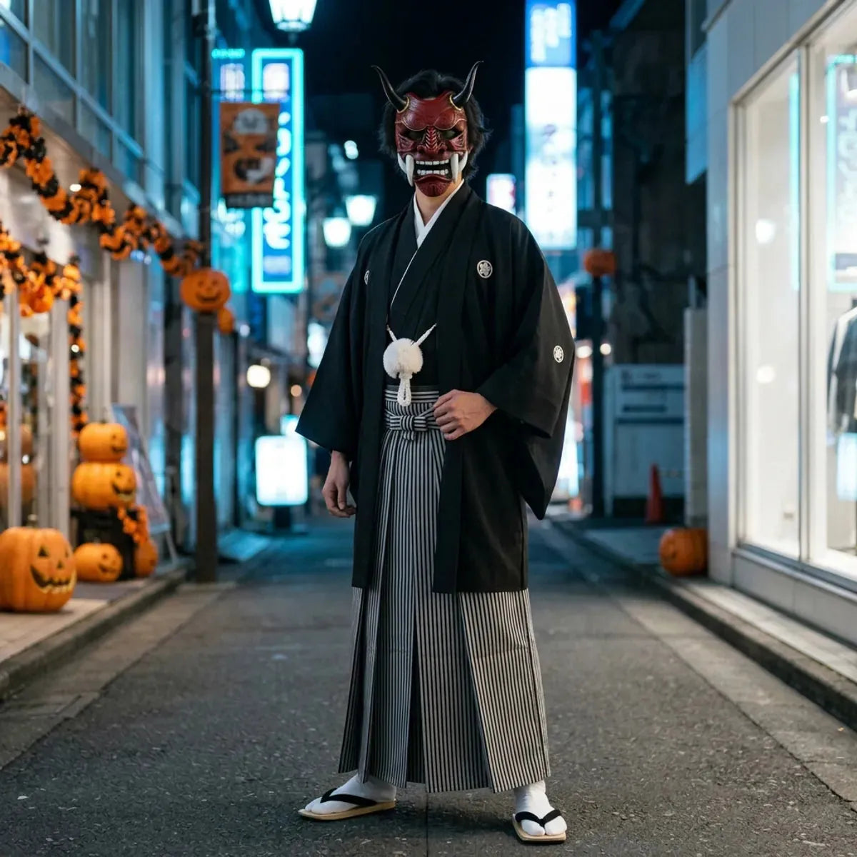 Masque Japonais Démon Hannya en Fibre de Verre