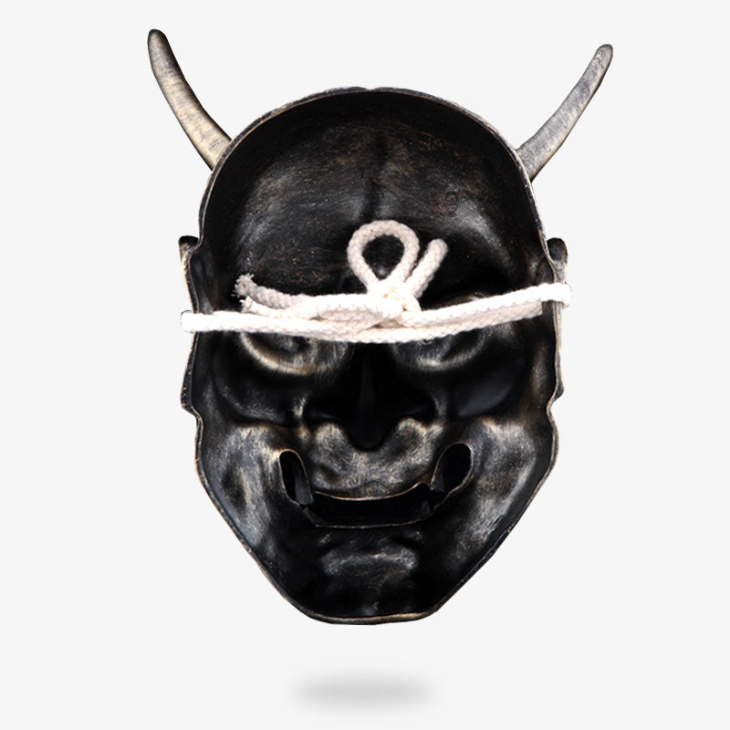 Masque Japonais Diable Oni Rouge en Résine