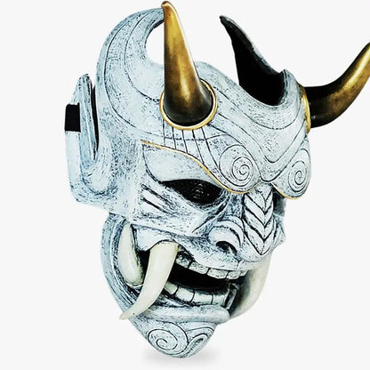 Masque Oni Japonais en Fibre de Verre Façonnée Main