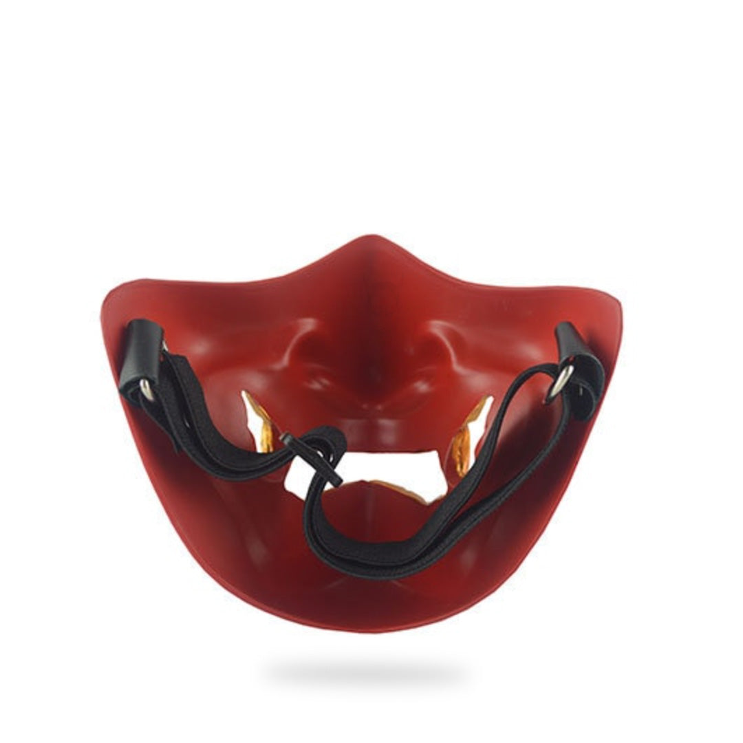 Masque Samouraï Rouge Inspiré de l'Époque Edo