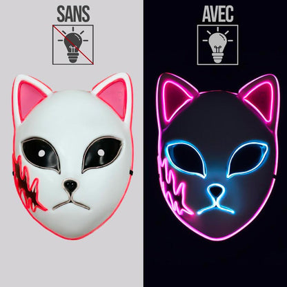 Masque Japonais Demon Slayer Sabito à LED