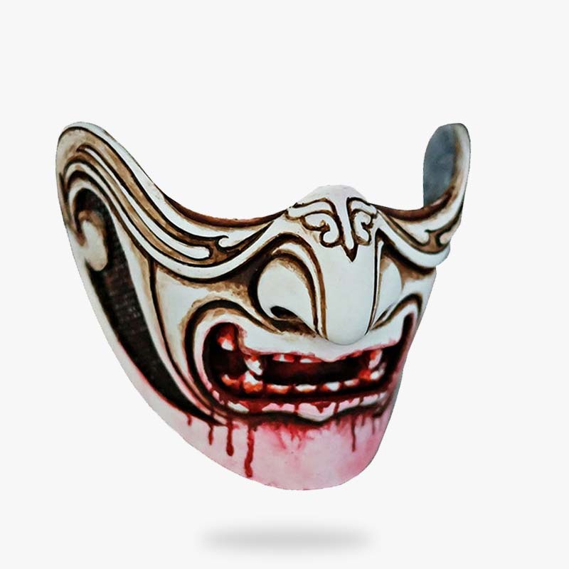 Masque Samouraï Oni aux Taches de Sang