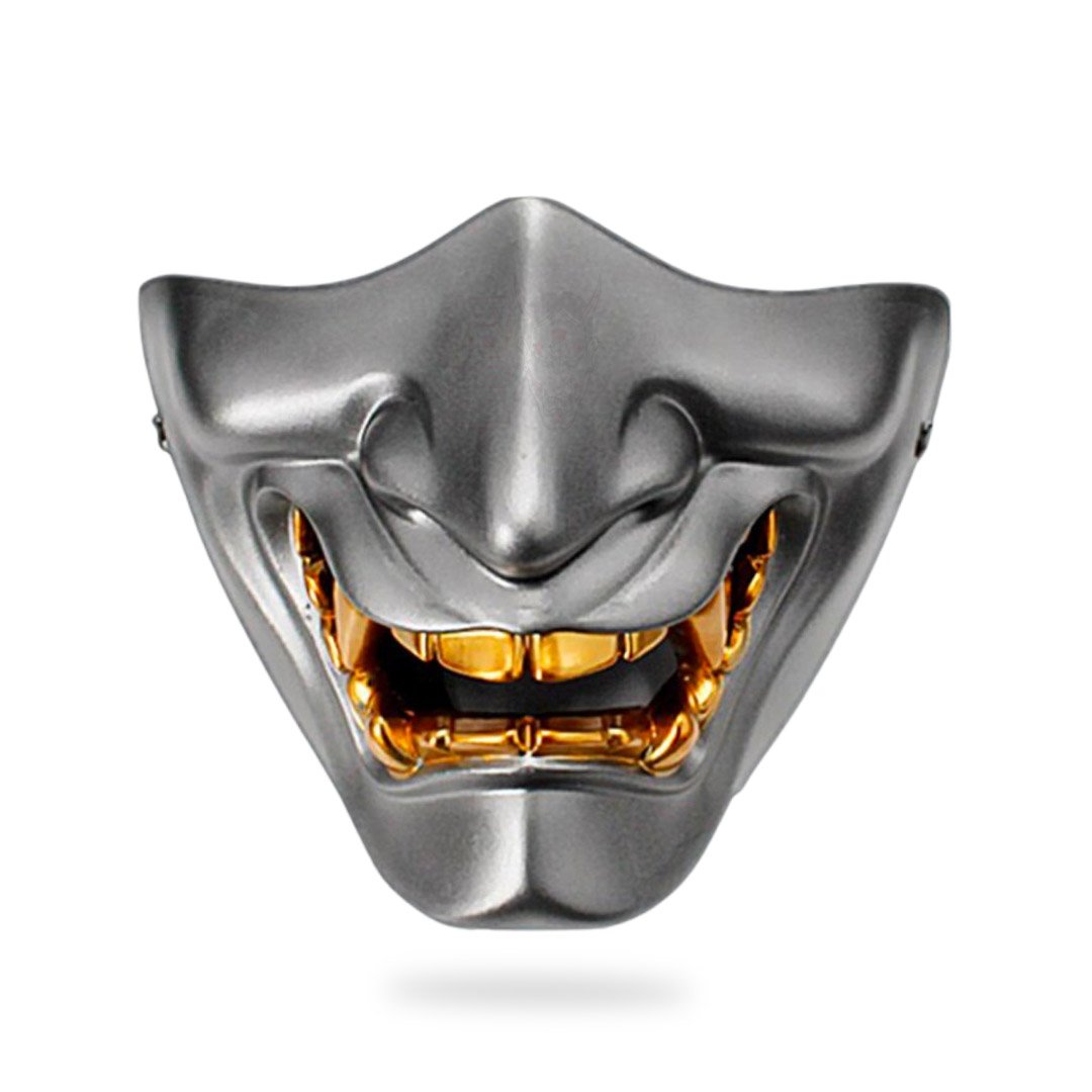 Masque Samouraï Mempo Gris Démon Yokai