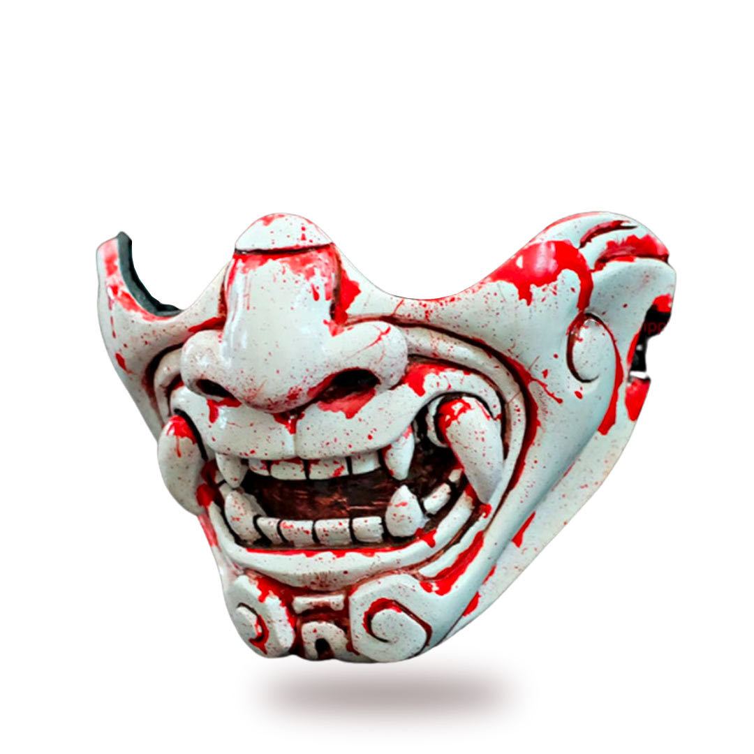 Masque Samouraï Sang Oni Demi-Masque Mempo