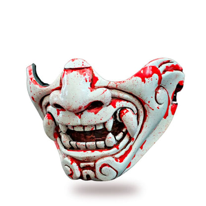Masque Samouraï Sang Oni Demi-Masque Mempo