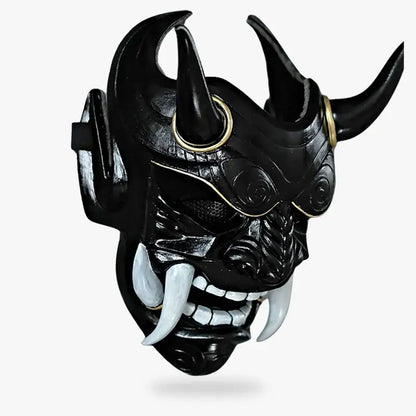 Masque Oni au Rictus Terrifiant en Fibre de Verre
