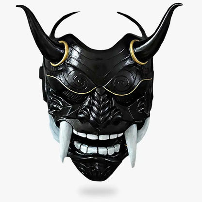 Masque Oni au Rictus Terrifiant en Fibre de Verre