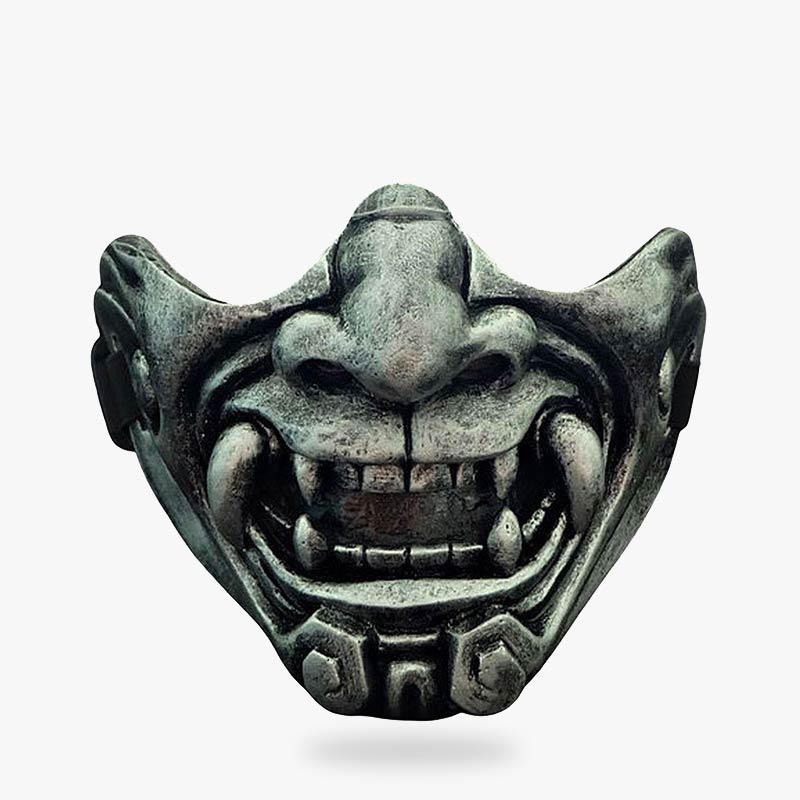 Masque Samouraï Oni Demi-Masque Fibre de Verre
