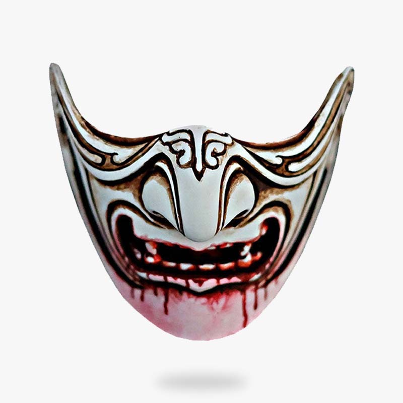 Masque Samouraï Oni aux Taches de Sang
