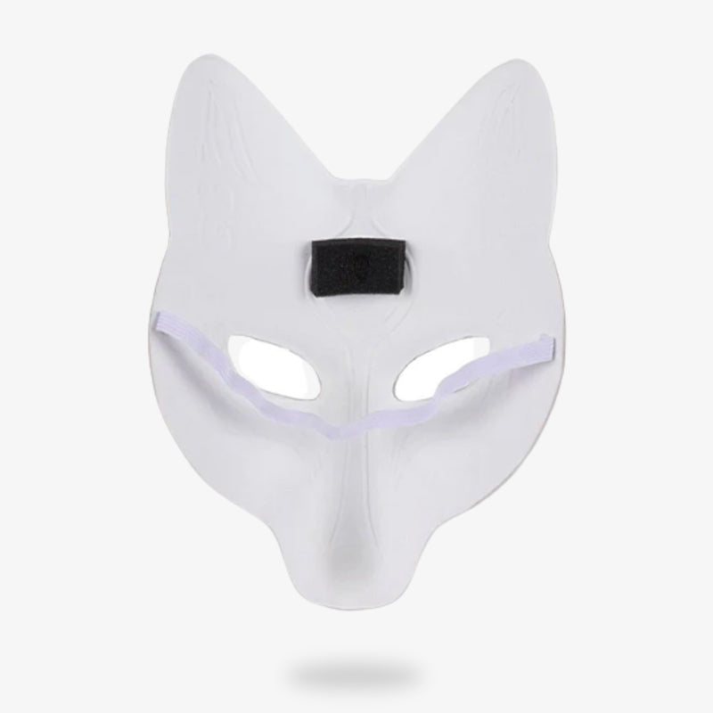 Masque Kitsune Okami Blanc et Rouge en PVC