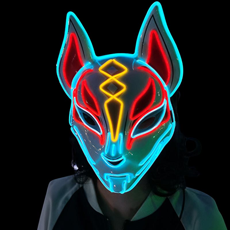 Masque Kitsune LED Style Cyberpunk