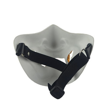 Masque Samouraï Blanc Mempo Demi-Visage