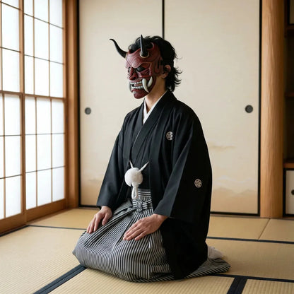 Masque Japonais Démon Hannya en Fibre de Verre