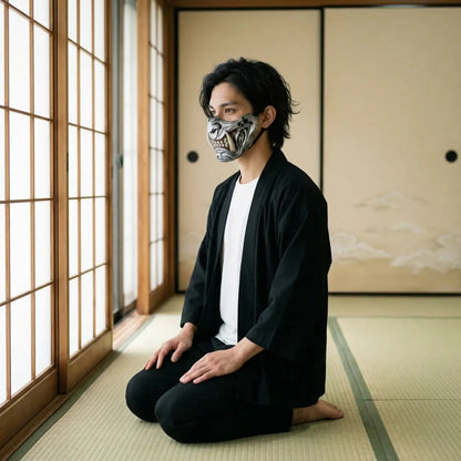 Masque Samouraï Oni Menpo pour Adulte