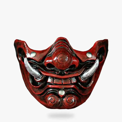 Masque Samouraï Gris en PU Rigide