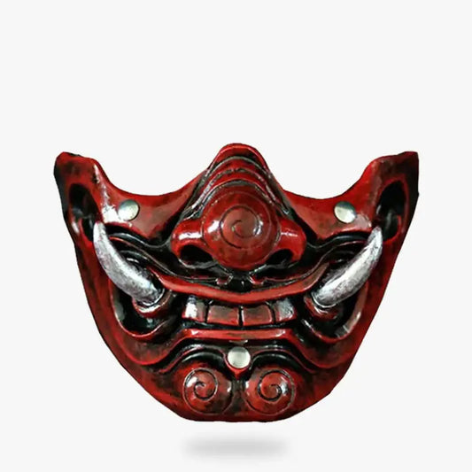 Masque Samouraï Gris en PU Rigide