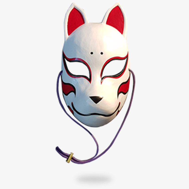 Masque Kitsune Inspiré des Ninjas de Manga