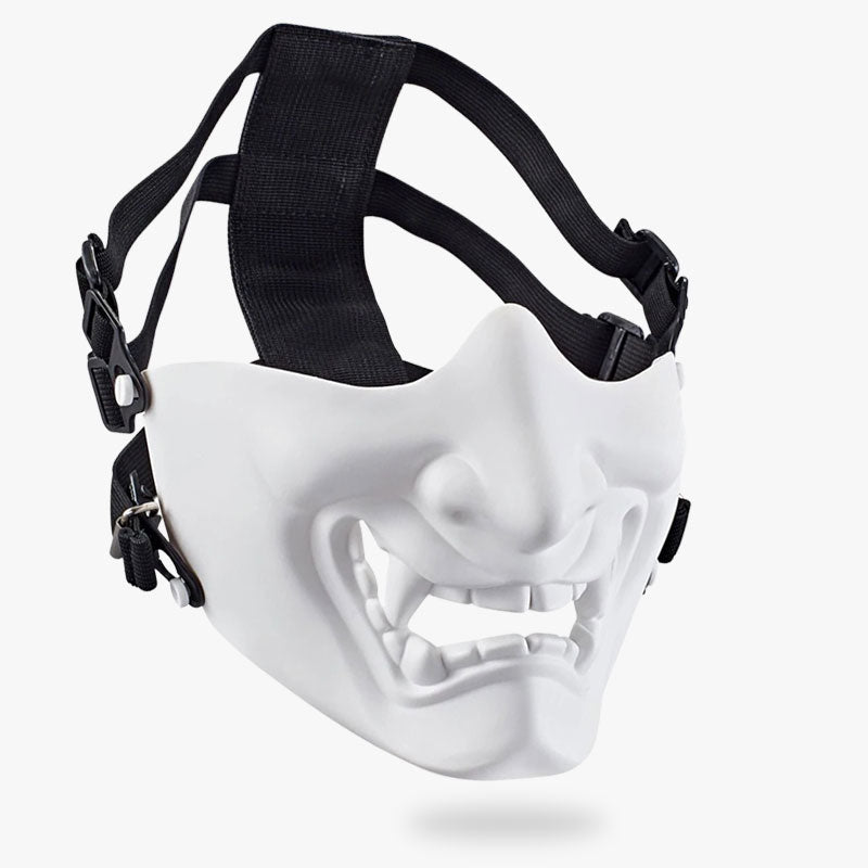 Masque Oni Blanc Shinobi en Résine