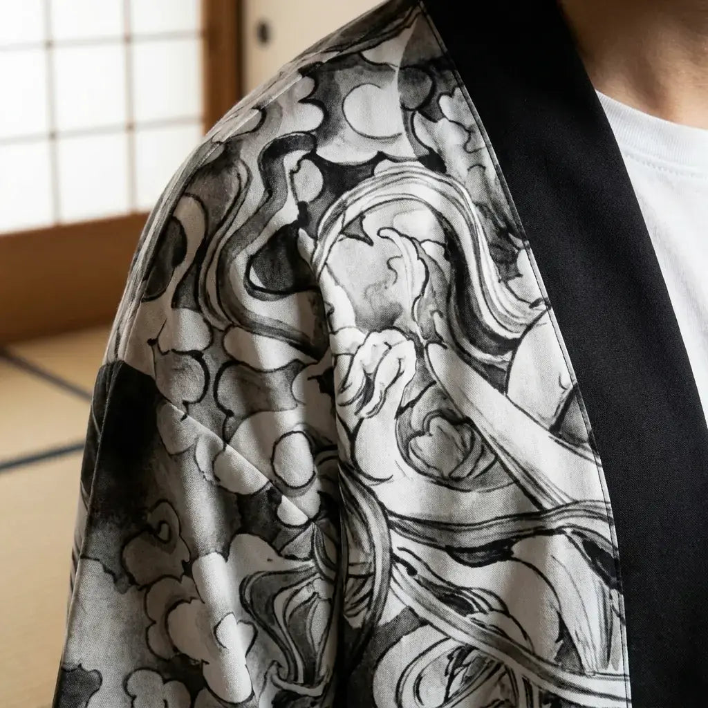 Veste Kimono Homme Masque Démon Oni