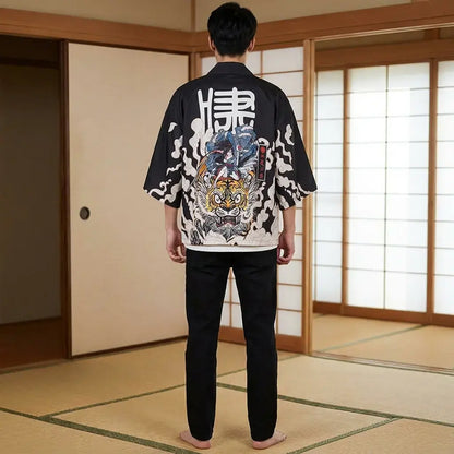 Haori Murasame Femme Samouraï et Tigre
