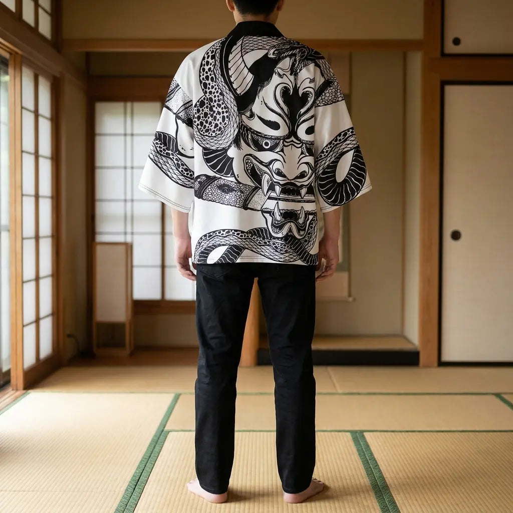 Haori Hannya Coupe Droite Unisexe