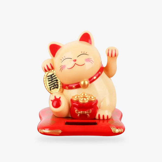 Maneki Neko Doré Solaire avec Koban