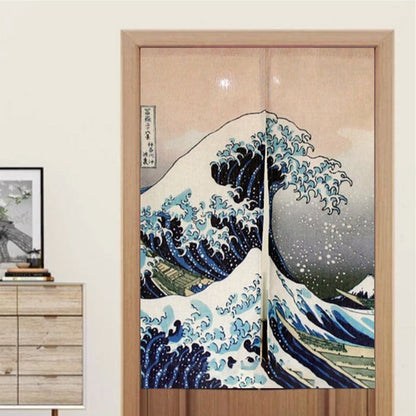 Noren Vague de Kanagawa Rideau Japonais