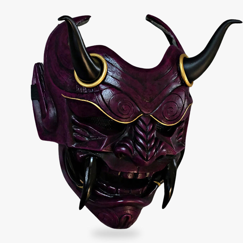 Masque Japonais Démon Intégral à Cornes