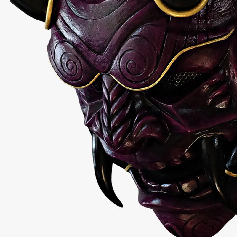 Masque Japonais Démon Intégral à Cornes
