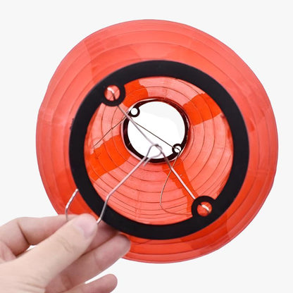 Lanterne Japonaise Rouge à Kanji Noirs