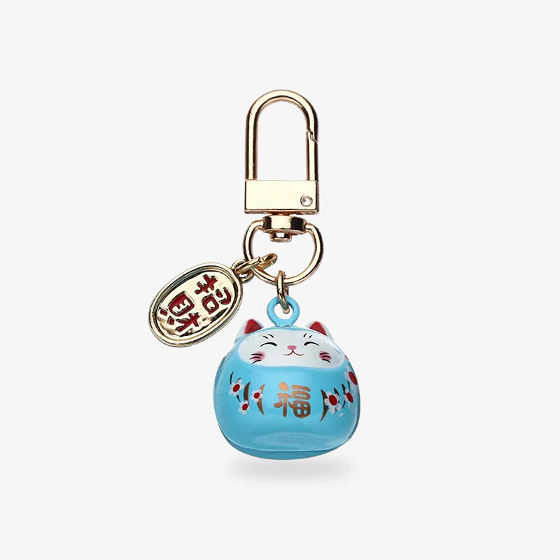 Maneki Neko Porte-Clé Kawaii Sakura et Cadenas